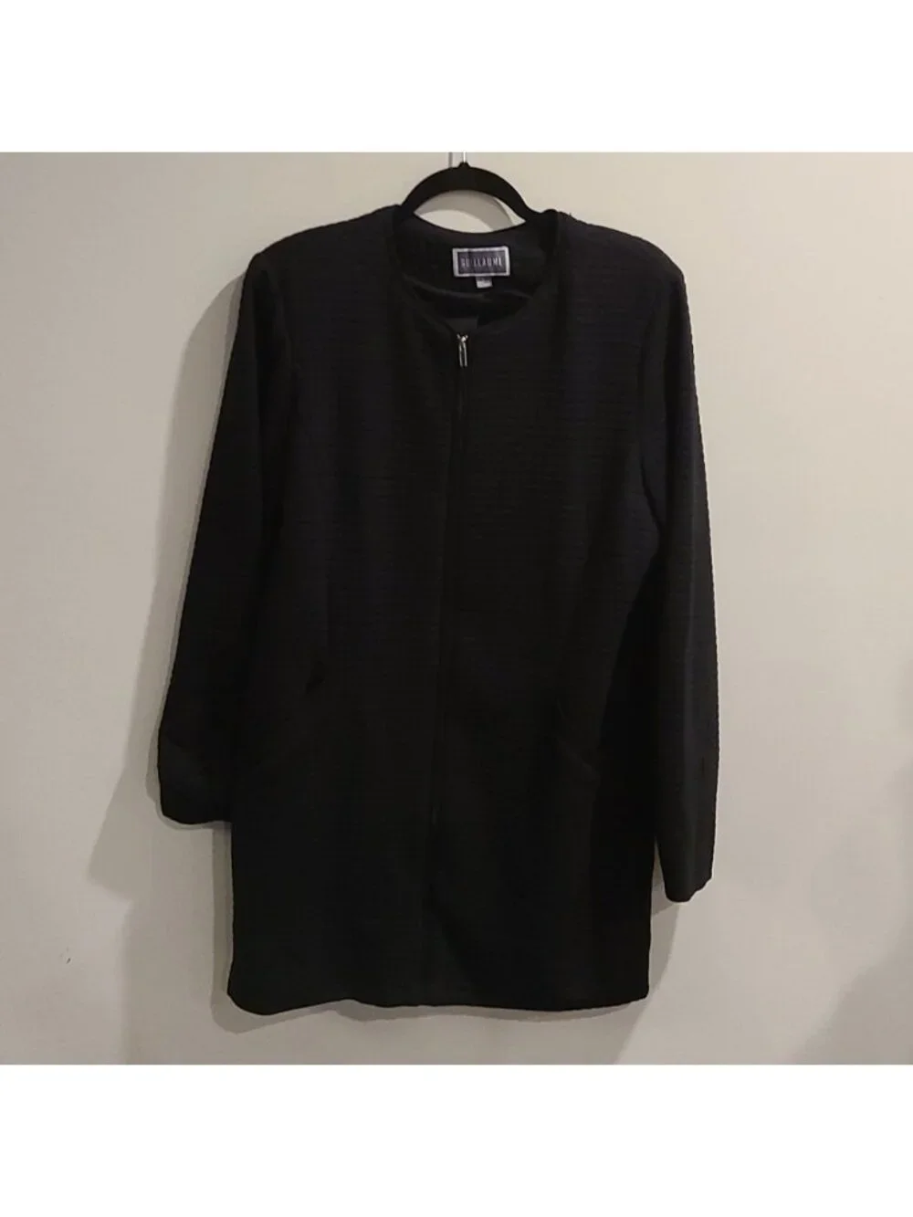 NEW Guillaume blk quilted zip up cardigan